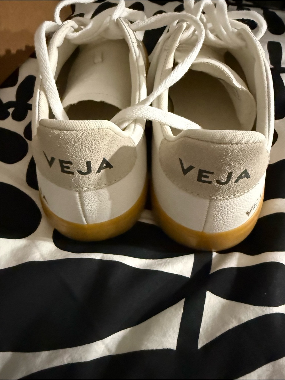 Veja Campo Women’s White Sneakers with Yellow Gum Sole - Picture 2 of 4